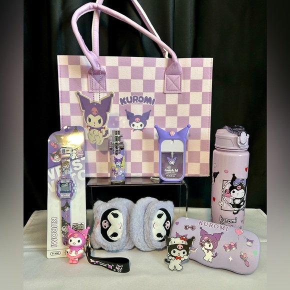 Sanrio Other - Kuromi Checkered Tote Bag and Accessories Set